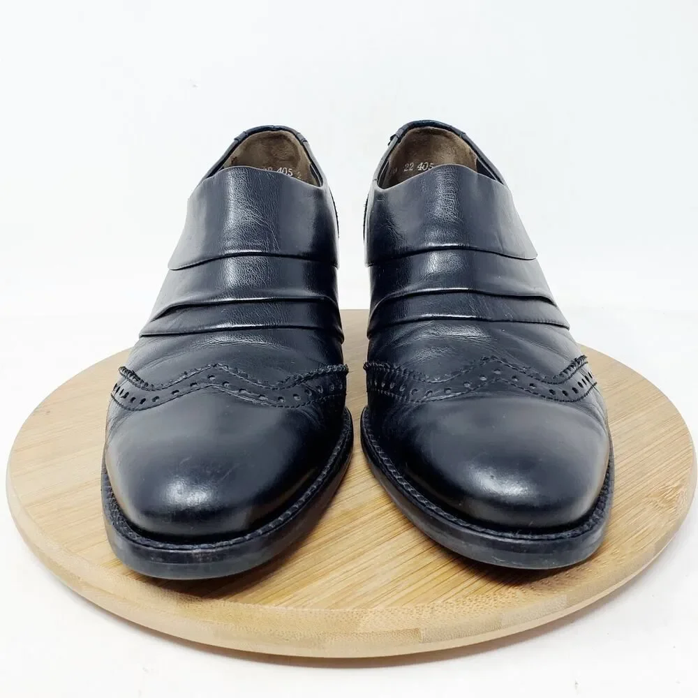 Paul Green Shoes Womens 6 Shootie Western Wingtip Black Leather‎ Low Pump Shoes